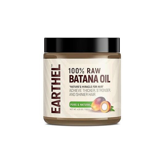100% Pure Raw Batana Oil from Honduras, 4.23 oz/120 g - Boosts Hair Growth, Reduces Loss, Repairs & Strengthens Hair, Adds Thickness Premium Nourishing Scalp for Men Women