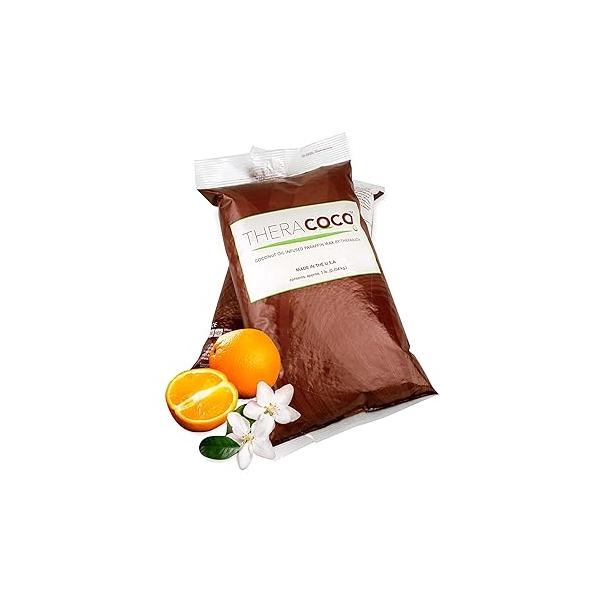 Therabath TheraCOCO Paraffin Wax Refills - Beads Relieve Arthritis Discomfort, Stiff Muscles & Dry Skin with Coconut Oil for Hands, Feet, Body Hydrates Made in USA, 6 lb. Orange Blossom