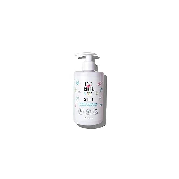 Love Ur Curls Kids - LUCK 2 in 1 Shampoo and Conditioner, Fragrance Free, Pediatrician Approved, Gentle Tear Free Unscented Formula, Easy to Detangle Curls, Sulfate Paraben 300 mL