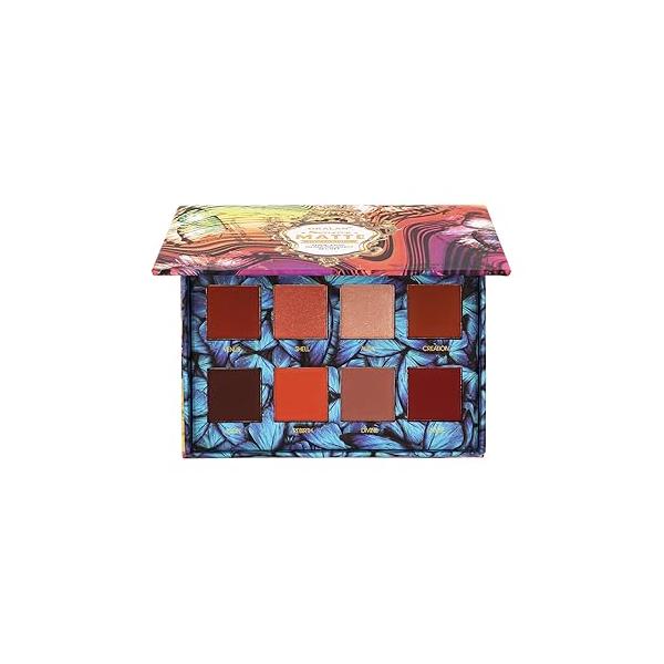 Eyeshadow Palette 8 Colors Matte Natural Make Up Eye Shadows Cosmetics Gift Kit (A-Flame)
