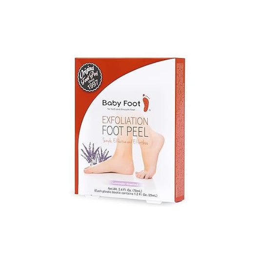 Baby Foot Original Exfoliation Peel - Callus Remover for Rough Cracked, Dry Feet, Dead Skin Removal Peeling Mask Soft Feet Spa Experience at Home & Gift Ideas Lavender Scented