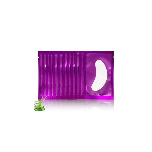 100 Pairs Set Under Eye Pads, Comfy and Cool Patches Gel Pad for Eyelash Extensions Mask Beauty Tool (Purple)