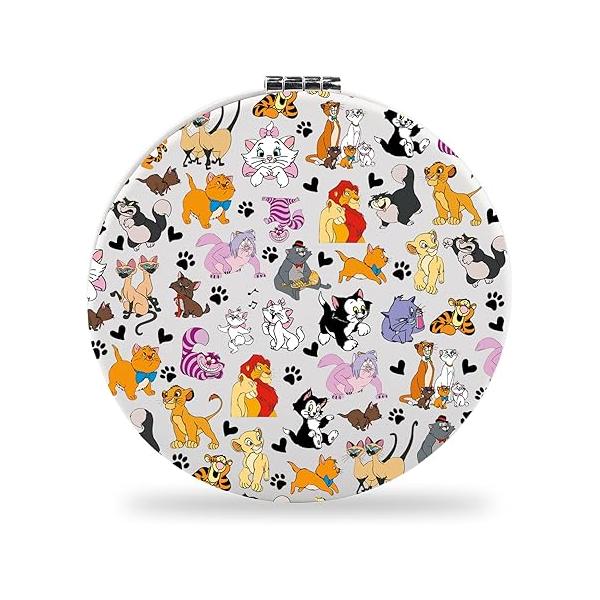 SEIRAA Cats Makeup Mirror Pocket Berlioz & Toulouse Cheshire Cat Yzma Gifts (Cats)