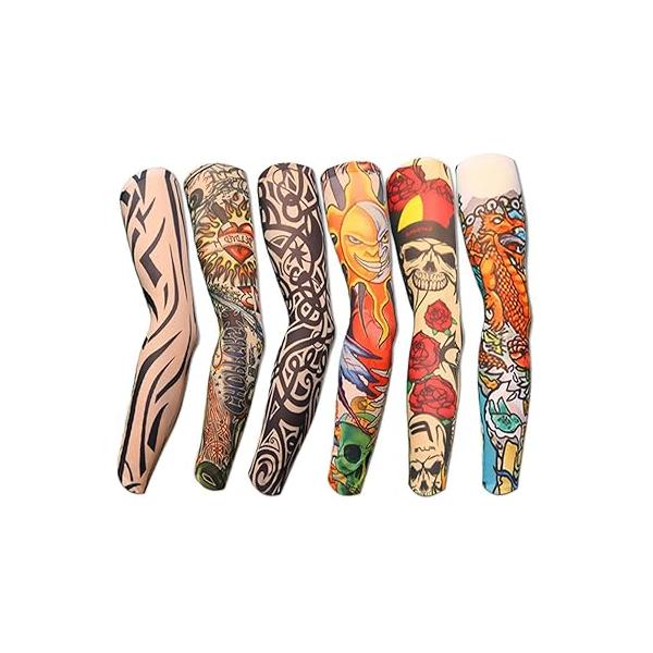 Temporary Tattoo Sleeves Set Arts Fake Slip On Arm Kit