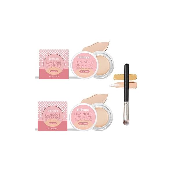 Under Eye Brightener - Brightening Cream Concealer, Dark Circle Concealer & Brightener, Moisturizing Waterproof (Natural colour)