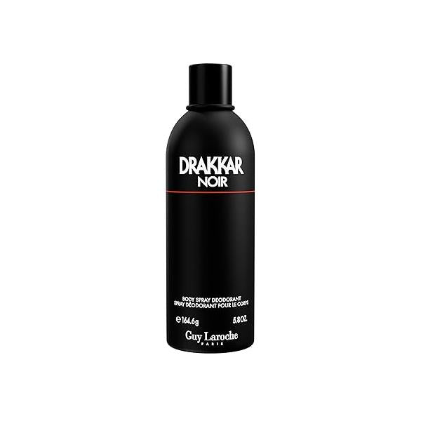 Guy Laroche Drakkar Noir, Iconic Designer Fragrance, Intense & Powerful Body Spray, Fougere Blend Aromatic Spices, Long Lasting Mens Cologne, Day and Evening Scent