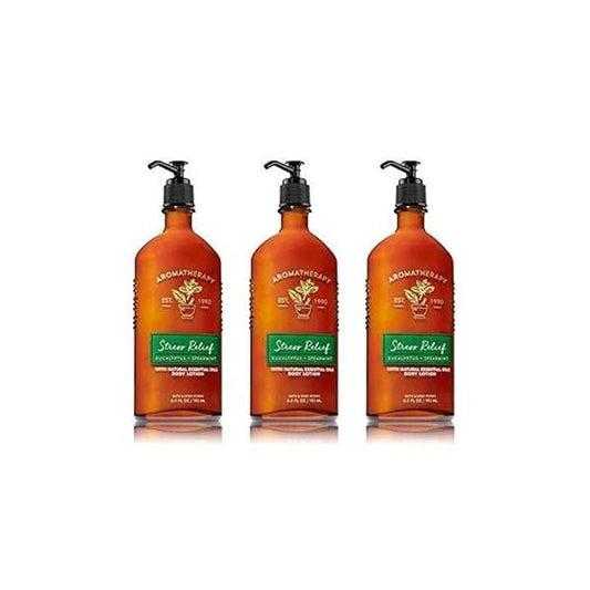 Bath & Body Works Aromatherapy Stress Relief - Eucalyptus + Spearmint Lotion, 6.5 Fl Oz, 2-Pack