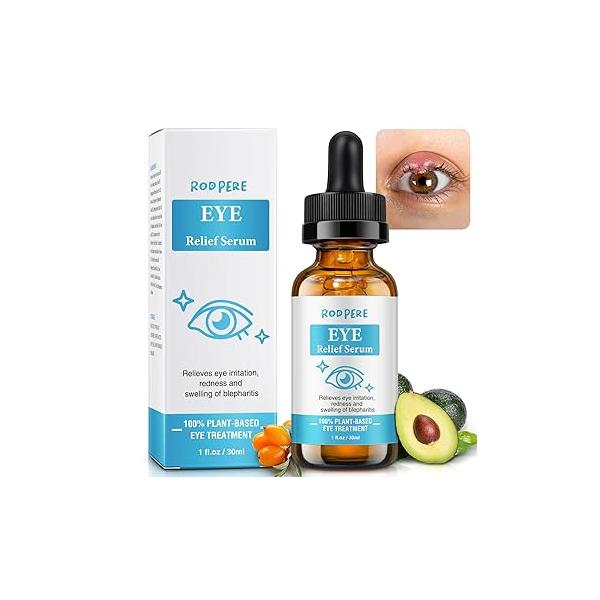 Eye Treatment Serum, Chalazion & Blepharitis Remover With Avocado Oil, Buckthorn Oil For Eyelid, 30ML Tea Tree Caffeine Serum Redness, Puffiness, Relief.