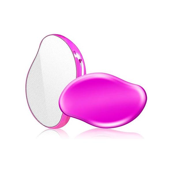Crystal Hair Eraser for Women and Men, Reusable Remover Magic Painless Exfoliation Removal Tool, Device Back Arms Legs (Pink)