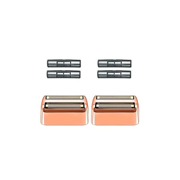 2 Pack Shaver Replacement Foil and Cutters Compatible with BaBylissPRO Double FXFS2 Metal foil Replacement,Silver