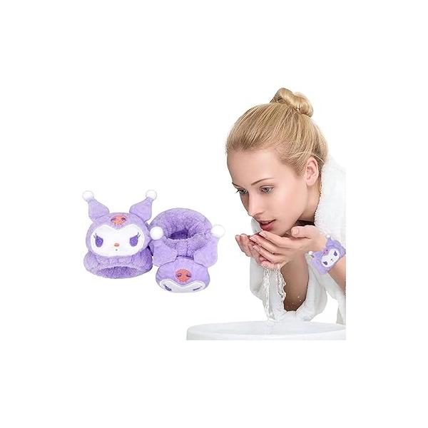 Microfiber Cute Cartoon Wrist Towels for Washing Face, Spa Face Wristbands Absorbent Wristbands, Sweat Bands Women Girls, Prevent Liquid from Spilling Down Your Arms