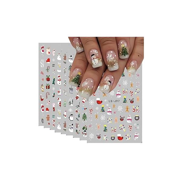 8Sheets 4th of July Nail Art Stickers Decals Red Blue White American Flag 3D Self-Adhesive Flame Butterfly Heart Designs Independence Day Decorations DIY Supplies for Women Kids