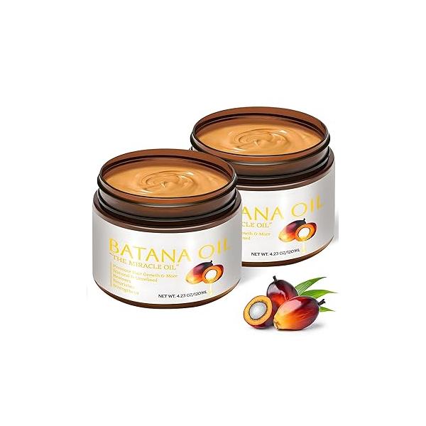 Raw Batana Oil for Hair Growth, 100% Natural Unrefined & Organic Growth From Honduras,Prevents Loss, Improve Split Ends, Promotes thickness Men Women 4.23 Fl Oz(Pack of 2)