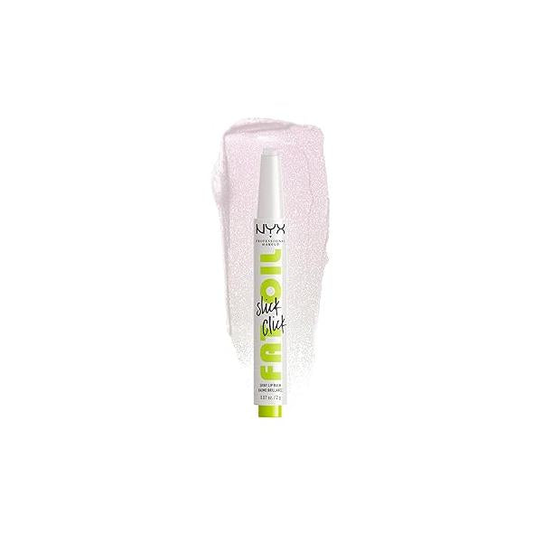 NYX PROFESSIONAL MAKEUP Fat Oil Slick Click, Lightweight, Buildable Pigmented Vegan Lip Balm - Group Chat (Nude)