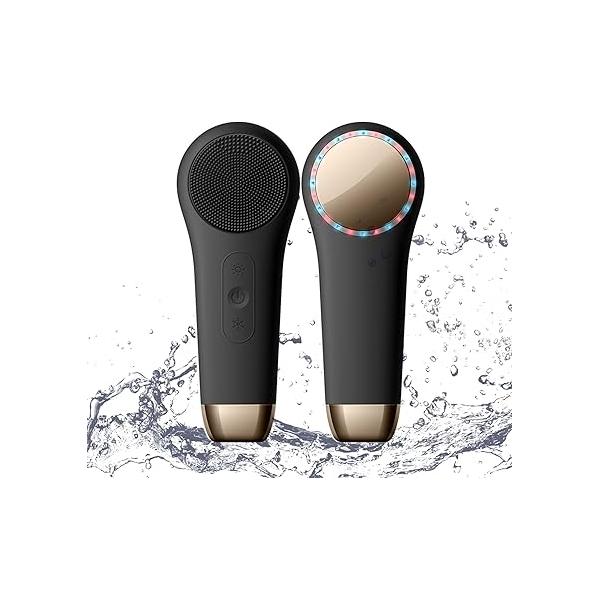 Rechargeable Silicone Electric Face Scrubber - Vibrating Facial Cleansing Brush for Deep & Exfoliation, Waterproof, Gentle on Skin, Men Women