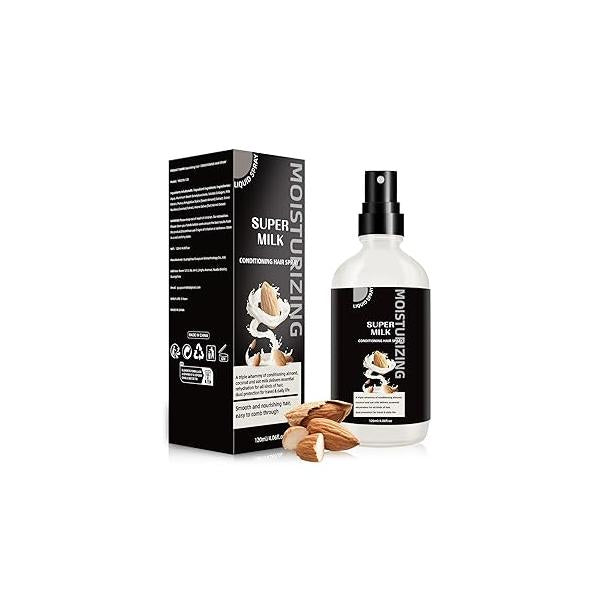 Super Milk Conditioner Hair Detangler Spray, Nourishes Softens Hair, Intensely Moisturizes, Anti Frizzy Dry Leave-In Spray 120ML/4.06Fl.oz
