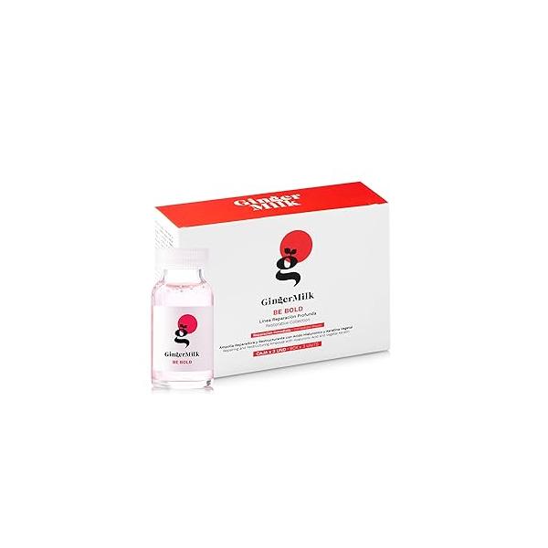 Ginger Milk Hair Repair Ampoule with Hyaluronic Acid for Damaged Treatment (Pack 3 x 0.5 fl oz)