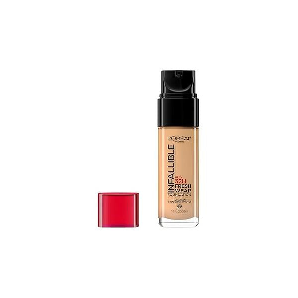 L'Oreal Paris Makeup Infallible Up to 32 Hour Fresh Wear Lightweight Foundation, 455 Natural Buff, 1 Fl Oz, Packaging May Vary