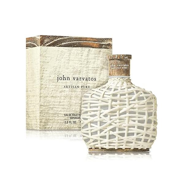 John Varvatos Men's Cologne, Artisan Pure Eau de Toilette EDT Spray, Citrus Woody Scent with Notes of Petitgrain, Orris Absolute & Mexican Primavera Wood