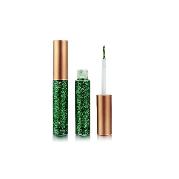 Glitter Eyeliner - Long-lasting Waterproof, High-pigmented Colorful Liquid in Silver, Gold, Pink, Green