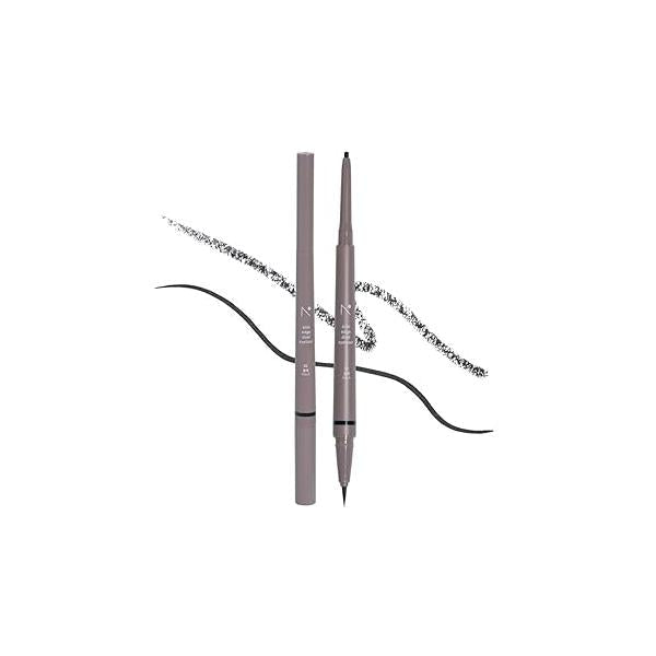 Eyeliner Slim Edge Dual-Tip (05 pecan brown) | Smudge/Water Proof, High Pigmented, Long Lasting Liquid and Pencil Eye Liner