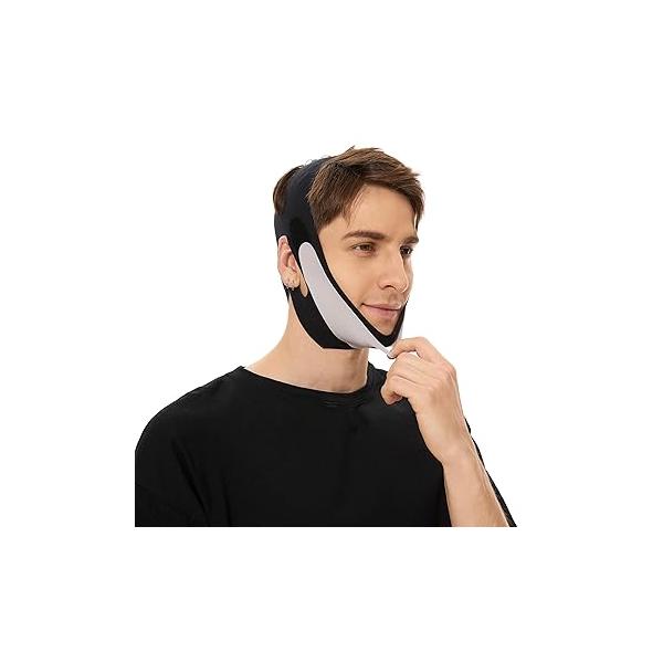 V Shaped Face Mask Chin strap for sleeping and Sagging Strap Men