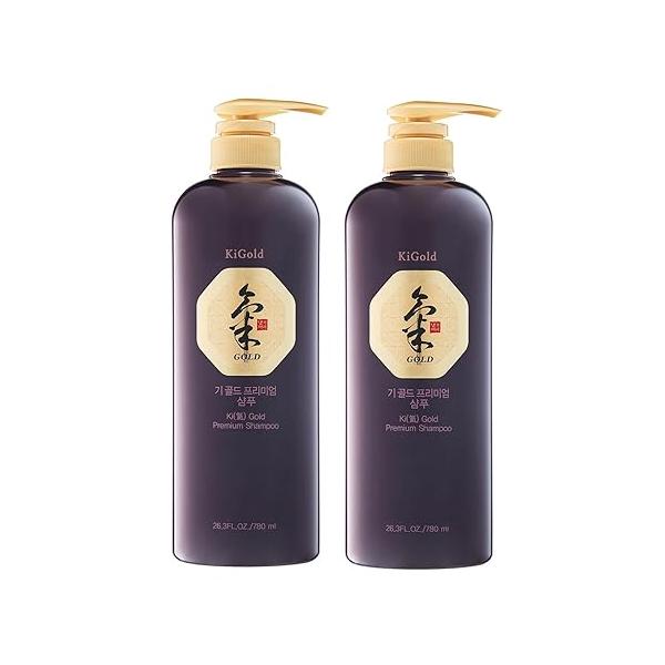 Daeng Gi Meo Ri - Ki Gold Premium Shampoo 2 Set, Promotes Elastic Hair, Prevents Hair Loss, Eliminates Dandruff, 780ml