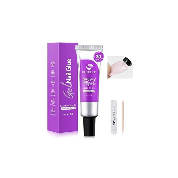 Gelike EC Solid Glue Gel for Nail - Adhesive Press on Tips 30g