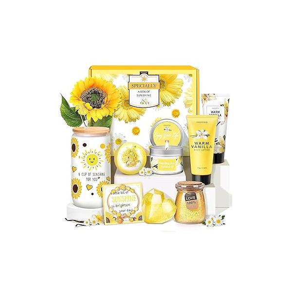 Gifts for Women,Bath and Body Gift 10 pcs Warm Vanilla Self Care Set Friends,Her,Bestie,Mom,Wife Christmas Birthday