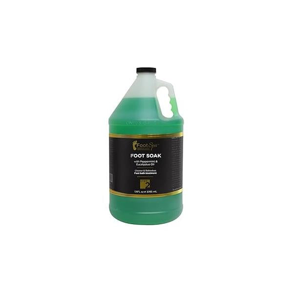 FOOT SPA - Foot Soak Cleanses, Softens, and Refreshes Made With Eucalyptus & Peppermint Oil 128 Oz Gallon Bulk, Refill
