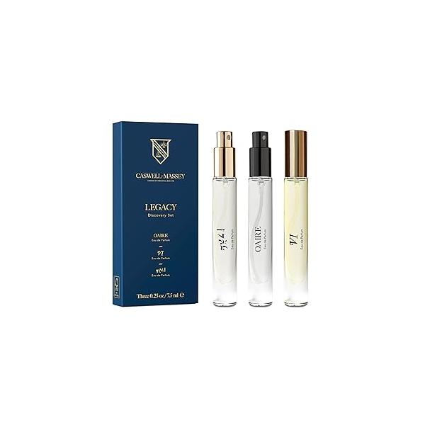Caswell-Massey Legacy Discovery Set - Includes 2571, OAIRE, Number Six Fragrance for Men, Travel Size, Made in USA, 0.25 Fl Oz Each