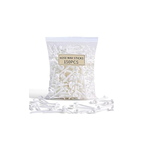 200 Pcs Wax Sticks, Nose Kit Accessories, Waxing Sticks for Nostril Nasal Cleaning, Ear Face Eyebrows Hair Removal Men Women