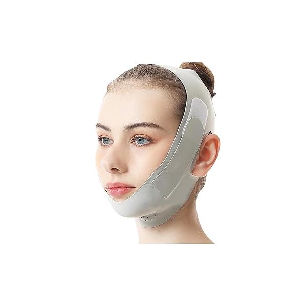 Reusable V-Shape Face Mask Chin Strap for Jaw Lifting,Adjustable V Shaped sleeping, Exerciser