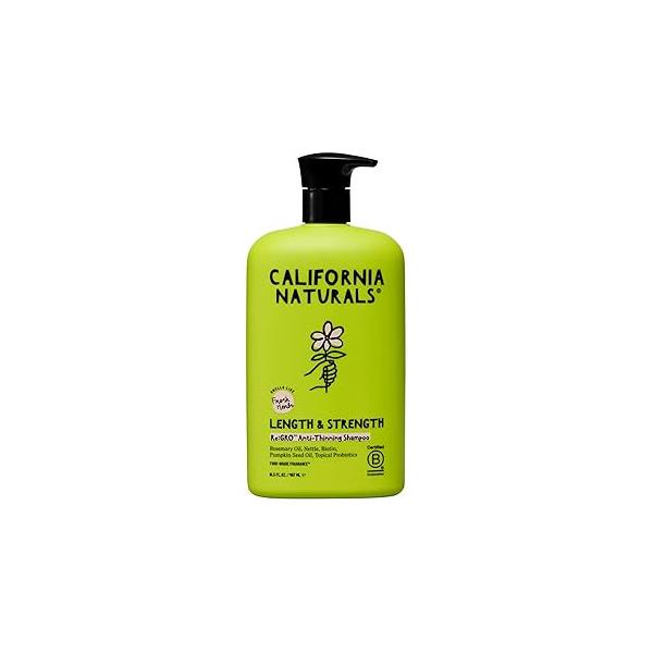 California Naturals Re:GRO Hair Shampoo, Anti Thinning & Growth Support, All Types, Vegan, Natural, Cruelty Free, Silicone, Paraben Sulfate Free Shampoo for Women Men, 16.5 oz