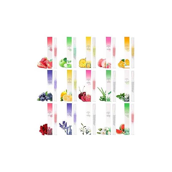15 PCS Cuticle Oil for Nails, GRUNIL Pen Nail Growth Treatment, Strengthener Thin Nails and Home Care Kit Pedicure Supplies Manicure Tools