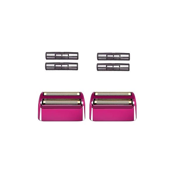 2 Pack Shaver Replacement Foil and Cutters Compatible with BaBylissPRO Double FXFS2 Metal foil Replacement,Silver