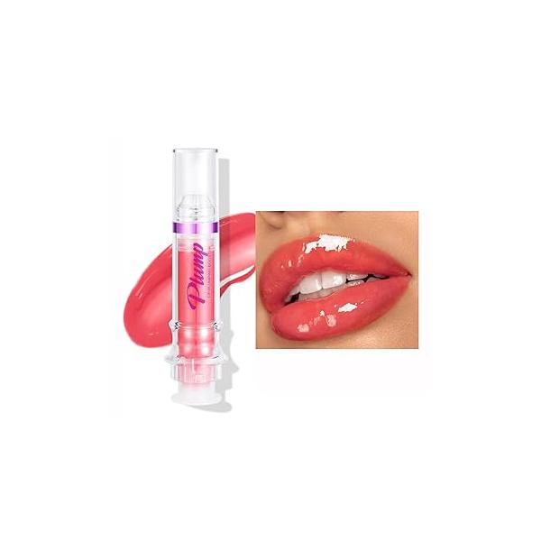 Lip Plumper Gloss,Natural Spicy Plumping Booster Moisturizing Hydrating Oil and Care Serum for Women Girls(#2)