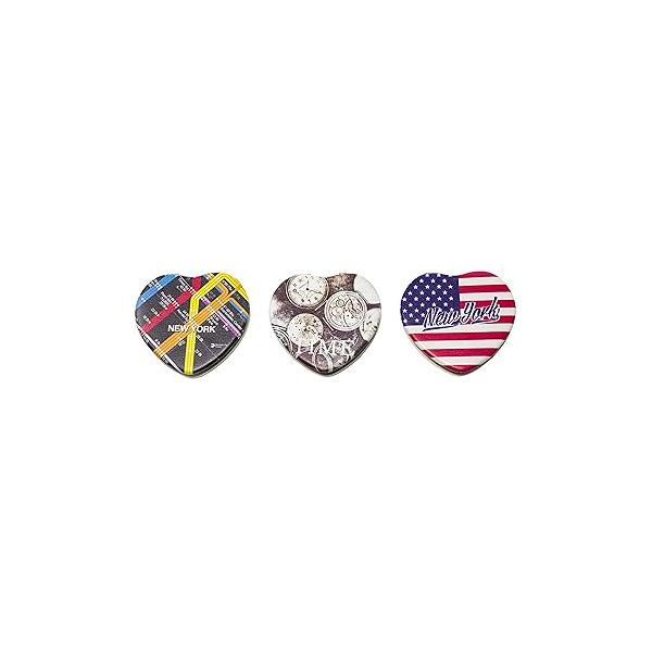 Stephanie Imports Pack of 3 Round Shaped Folding Compact Pocket Makeup Mirror Double Sided (5X Magnification + 1x Magnification) in Gift Box for Travel, Birthday, Wedding.