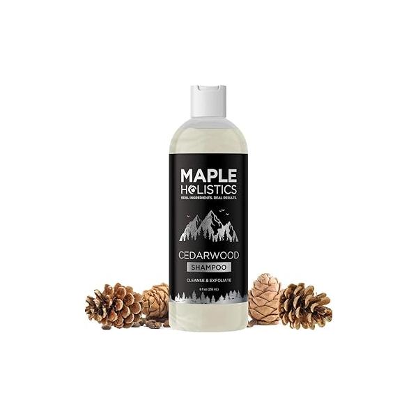 Cleansing Shampoo for Dry Scalp Care - Cedarwood and Rosemary Men Flaky Moisturizer with Tea Tree Oil Oily Deep Clarifying Build Up