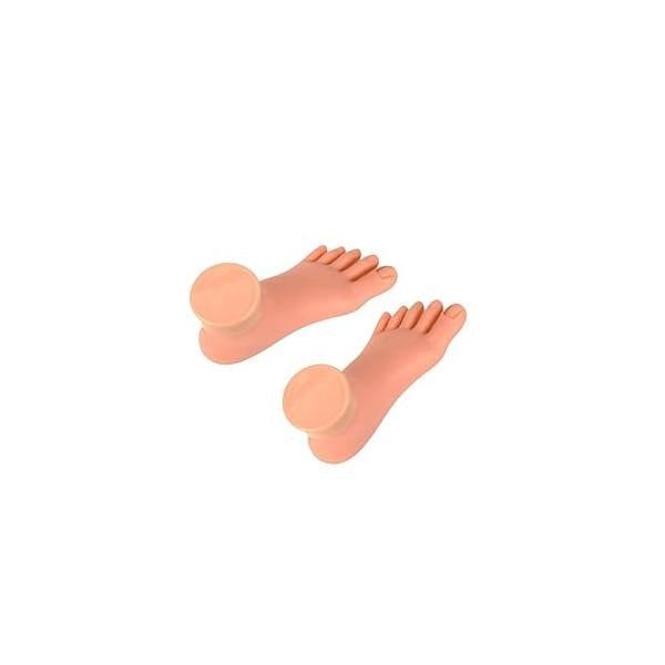 FRCOLOR Pedicure Tools for Feet Foot Fake Nail Art Bendable Practice Soft Silicone Acrylic Nails