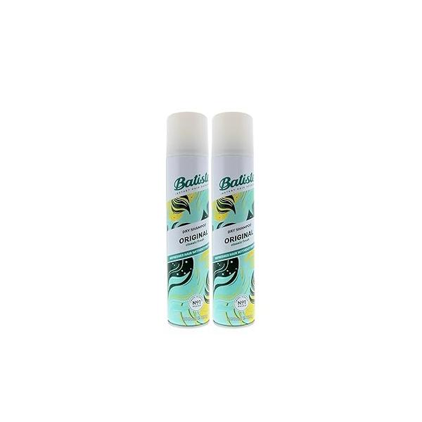 Batiste Dry Shampoo, Original Fragrance, Refresh Hair and Absorb Oil Between Washes, Waterless Shampoo for Added Texture Body, 6.35 OZ Bottle, White (Pack of 2)