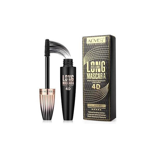4D Silk Fiber Lash Mascara, Waterproof Long Lasting Mascara Black Volume and Length Natural, Exquisitely Full, Lengthening Thickening Softer Fuller Lashes Amplify Smudge-Proof Eyelash Mascaras,1 Pack