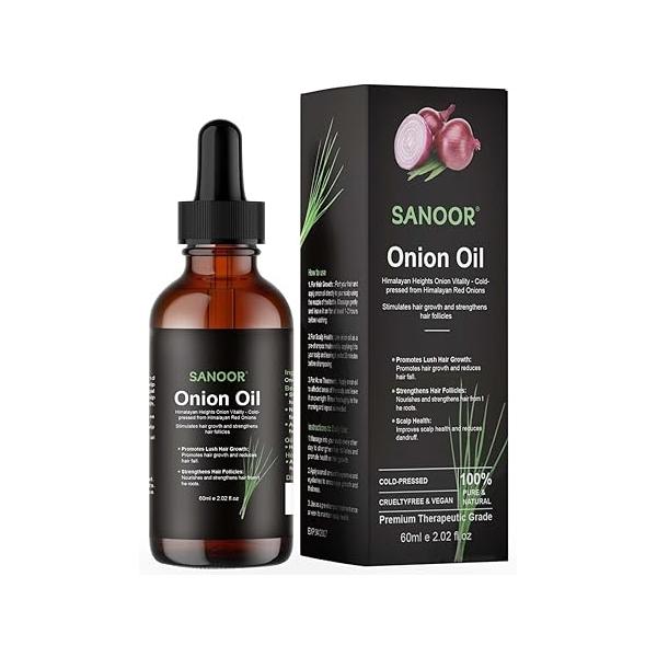 Himalayan Red Onions Oil | 100% Pure (2.02oz)| Cold-pressed, stimulates hair growth, strengthens follicles, and treats infections for healthier 60ml