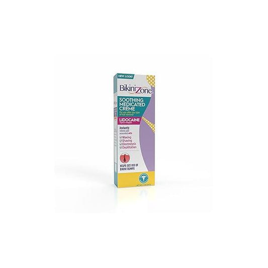 Bikini Zone Medicated After Shave Crème with Soothing Lidocaine, 1 Oz, Pack