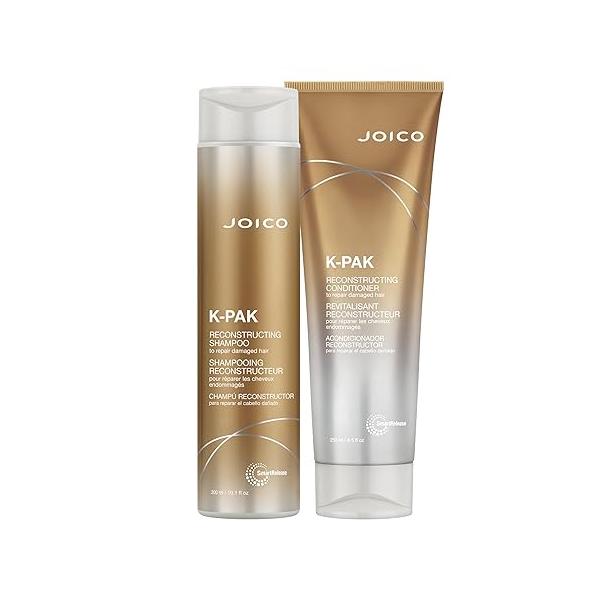 Joico K-PAK Daily Reconstructing Shampoo & Conditioner Set | For Damaged Hair Repair Damage Prevent Breakage Double Strength Boost Shine With Keratin Guajava Fruit Extract