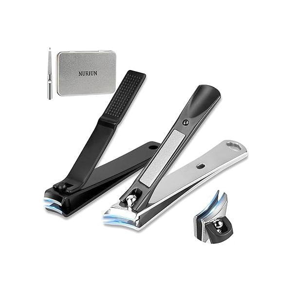Ingrown Nail Clippers Set, Slanted Toenail & Fingernail Clipper for Mens Thick Toenails Seniors, Heavy Duty Large Cutter Women, Adult, Angled Seniors