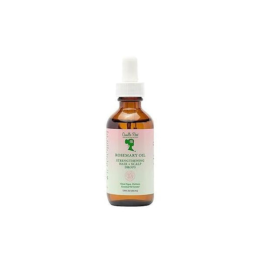 Camille Rose Rosemary Oil Strengthening Hair & Scalp Drops, with Castor, Peppermint Oils, for Growth, Hydration Strength, 1.9 fl oz