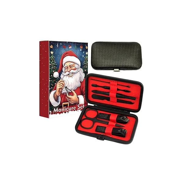 Manicure Set Kit for Men Black Nail Clipper Gifts Dad Fathers Day Funny Christmas Stocking Stuffers Women Grandad Gift