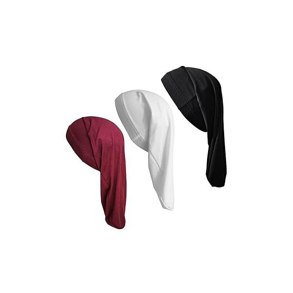 Dreadlock Sleep Caps for Long Dreads Braids Women Men Shower Spandex Loc Bonnet Black Jumbo Hair Covers, Medium