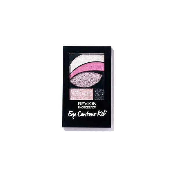 Revlon PhotoReady Eye Contour Kit, Eyeshadow Palette with 5 Wet/Dry Shades & Double-Ended Brush Applicator, Pop Art (535), 0.1oz